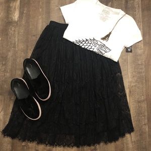 NWT | LUSH | Lace Midi Skirt